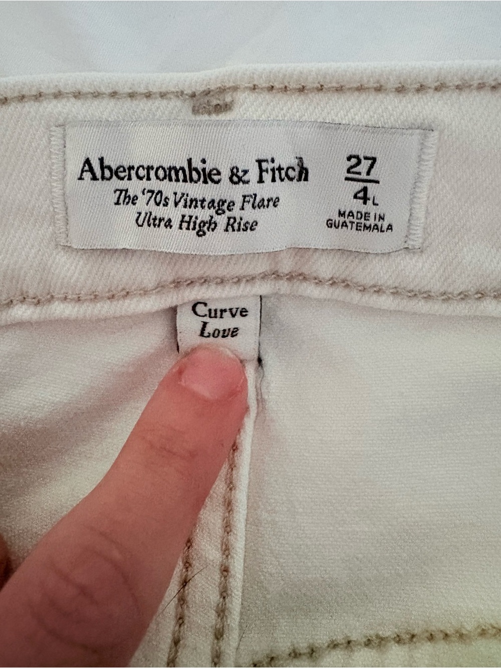 Abercrombie & Fitch 70s Vintage Flare Ultra High-Rise Jeans Size 27 Long - Picture 10 of 10